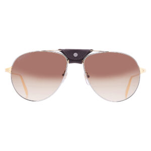 Home cartier santos de cartier brown pilot men's sunglasses ct0038s 004 59