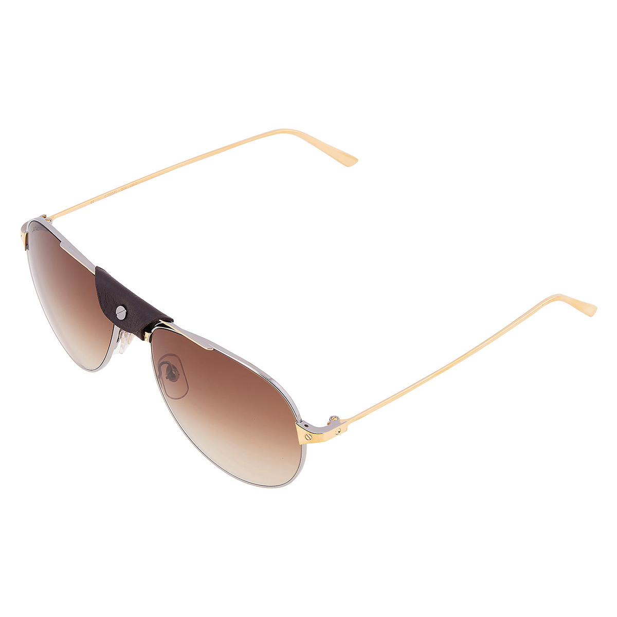 cartier santos de cartier brown pilot men's sunglasses ct0038s 004 59 cartier santos de cartier brown pilot men's sunglasses ct0038s 004 59