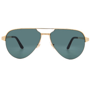 Home cartier santos de cartier green pilot sunglasses ct0386s 002 60