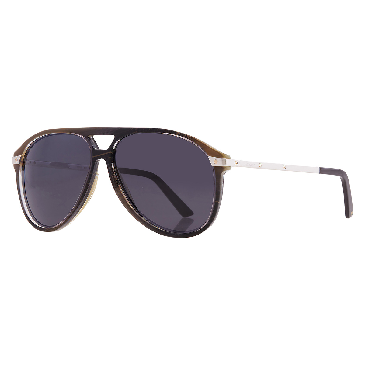 cartier santos de cartier grey pilot men's sunglasses ct0105s 003 60 cartier santos de cartier grey pilot men's sunglasses ct0105s 003 60