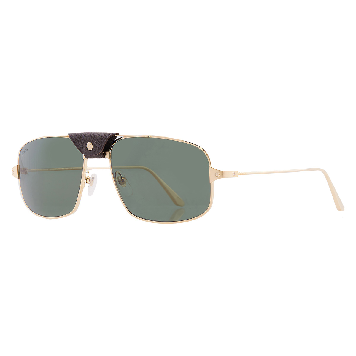 cartier santos de cartier polarized green rectangular men's sunglasses ct0193s 002 60 cartier santos de cartier polarized green rectangular men's sunglasses ct0193s 002 60