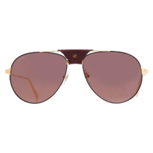 Home cartier santos de cartier red pilot men's sunglasses ct0038s 006 61