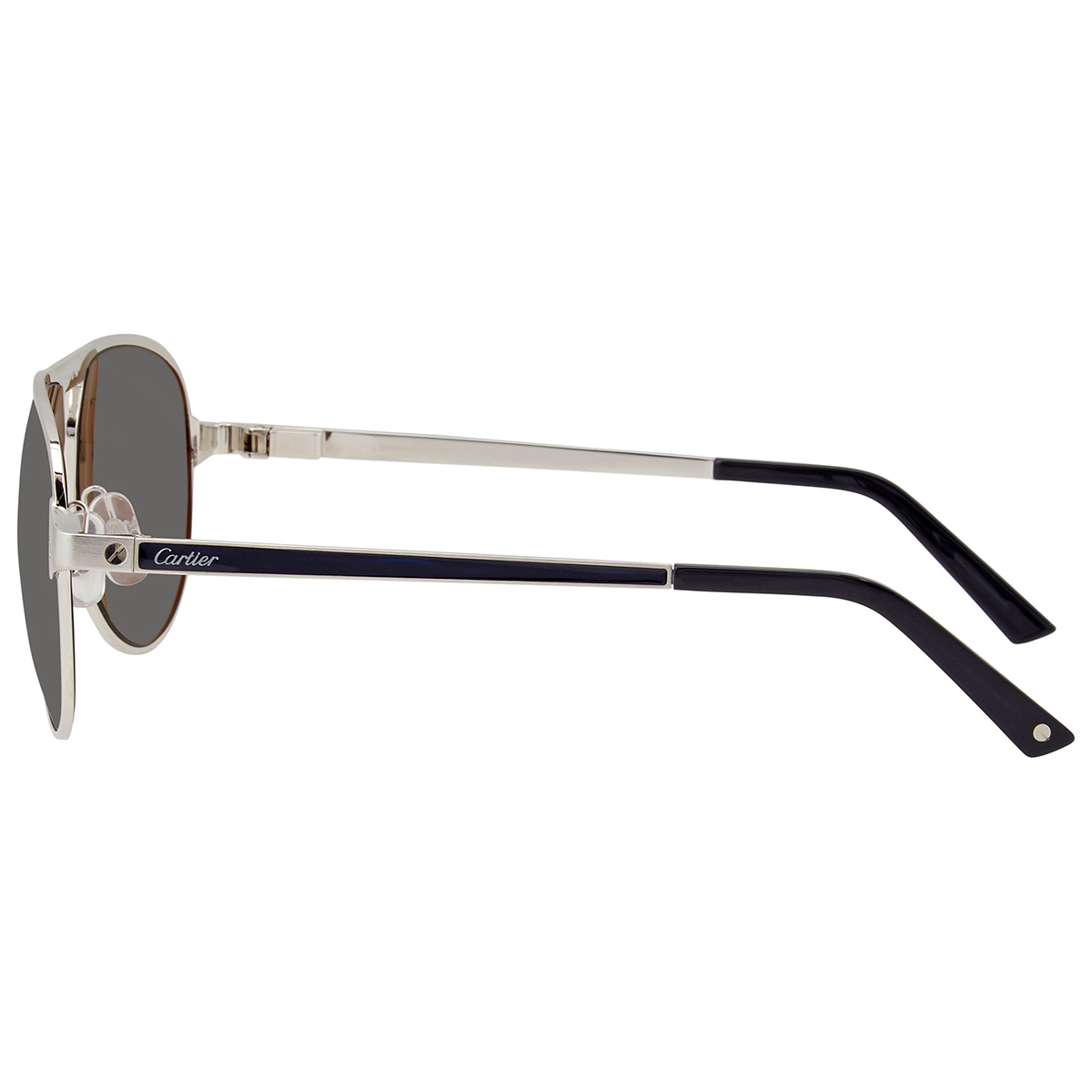 cartier santos de cartier silver pilot men's sunglasses ct0101s 004 60 cartier santos de cartier silver pilot men's sunglasses ct0101s 004 60