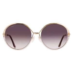 Home cartier trinity grey round ladies sunglasses ct0226s 001 59