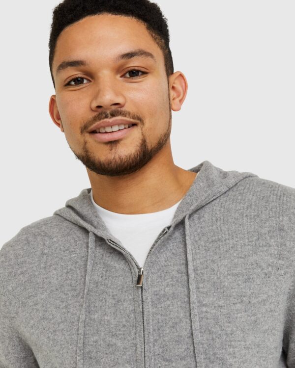 mongolian spring cashmere full zip hoodie