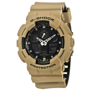 Home casio g shock black dial men's sand beige sports watch ga100l 8a