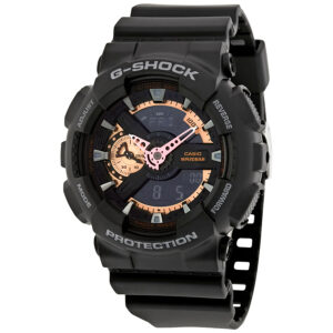 Home casio g shock black dial resin men's watch ga110rg 1a