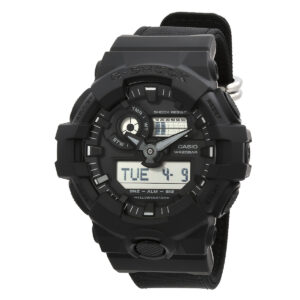 Home casio g shock alarm quartz analog digital black dial men's watch ga 700bce 1a