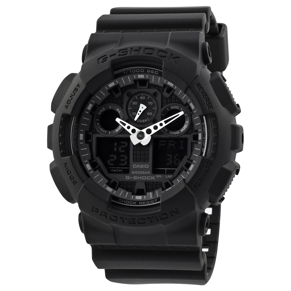 casio g shock perpetual alarm world time chronograph quartz analog digital black dial men's watch ga 100 1a1 casio g shock perpetual alarm world time chronograph quartz analog digital black dial men's watch ga 100 1a1
