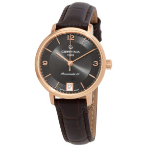 certina ds caimano automatic anthracite dial ladies watch c035.207.36.087.00