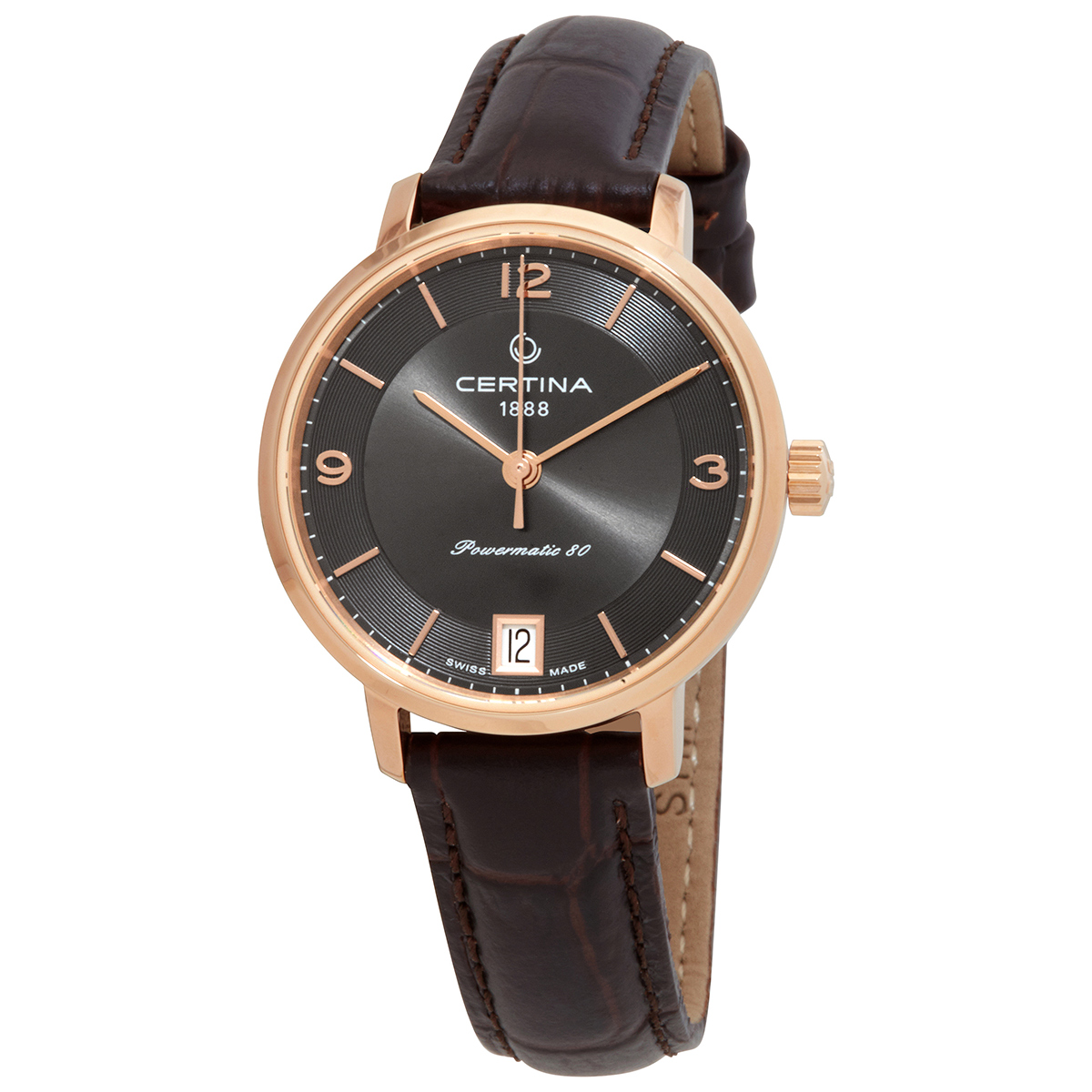 certina ds caimano automatic anthracite dial ladies watch c035.207.36.087.00 certina ds caimano automatic anthracite dial ladies watch c035.207.36.087.00