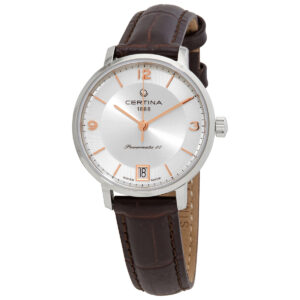 certina ds caimano automatic silver dial ladies watch c035.207.16.037.01