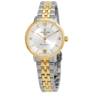 certina ds caimano automatic silver dial ladies watch c035.207.22.037.02