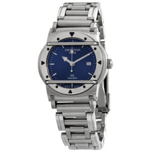 certina ds cascadeur quartz blue dial ladies watch c129.8100.42.59