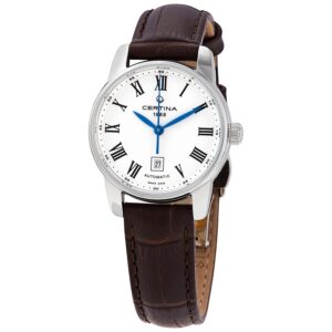 certina ds podium automatic white dial ladies watch c001.007.16.013.00
