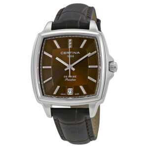 certina ds prime shape brown dial ladies watch c028.310.16.296.00