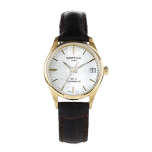 certina quartz chronometer ladies mop dial watch c033.251.36.111.00