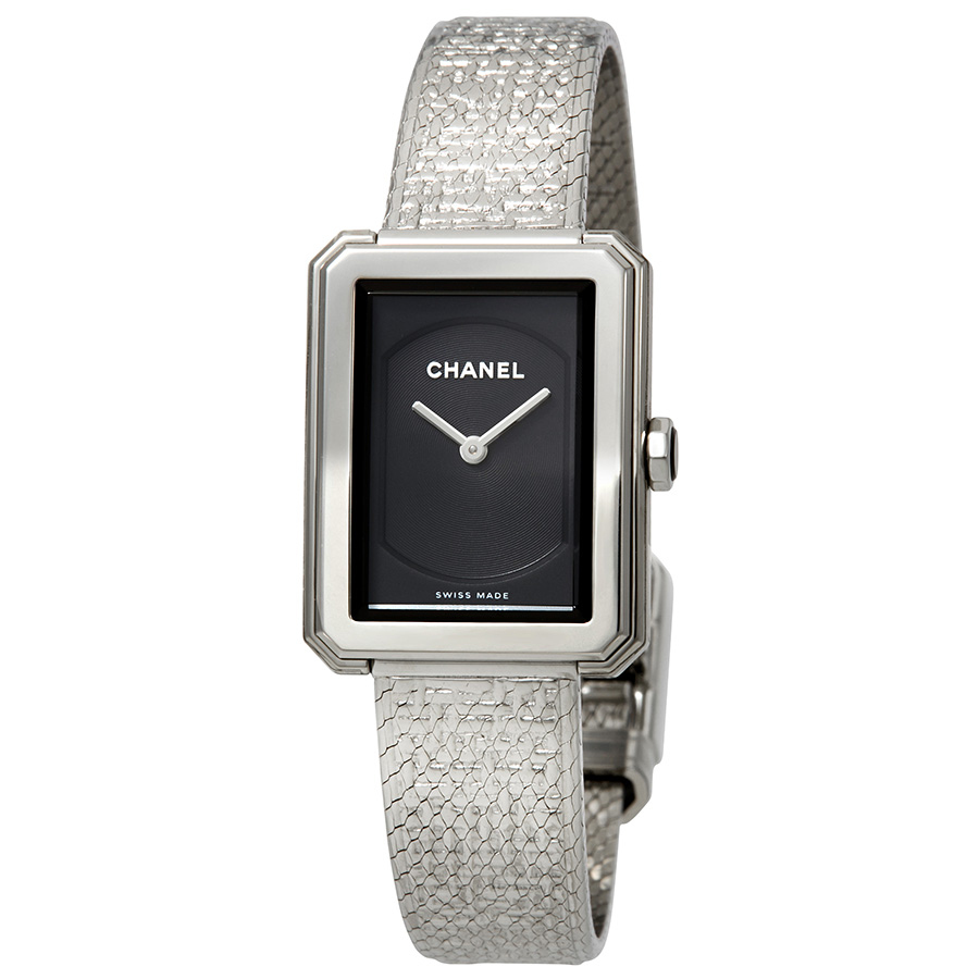 chanel boy friend black guilloche dial ladies watch h4876 chanel boy friend black guilloche dial ladies watch h4876