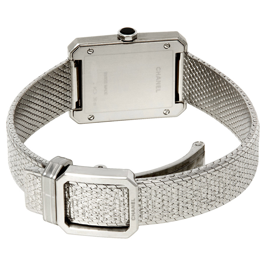 chanel boy friend black guilloche dial ladies watch h4876 chanel boy friend black guilloche dial ladies watch h4876