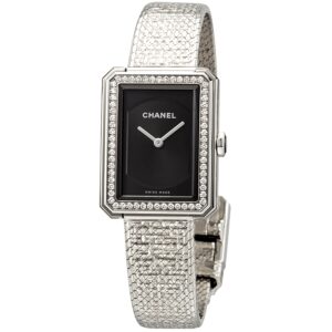 chanel boy friend black dial ladies watch h4877