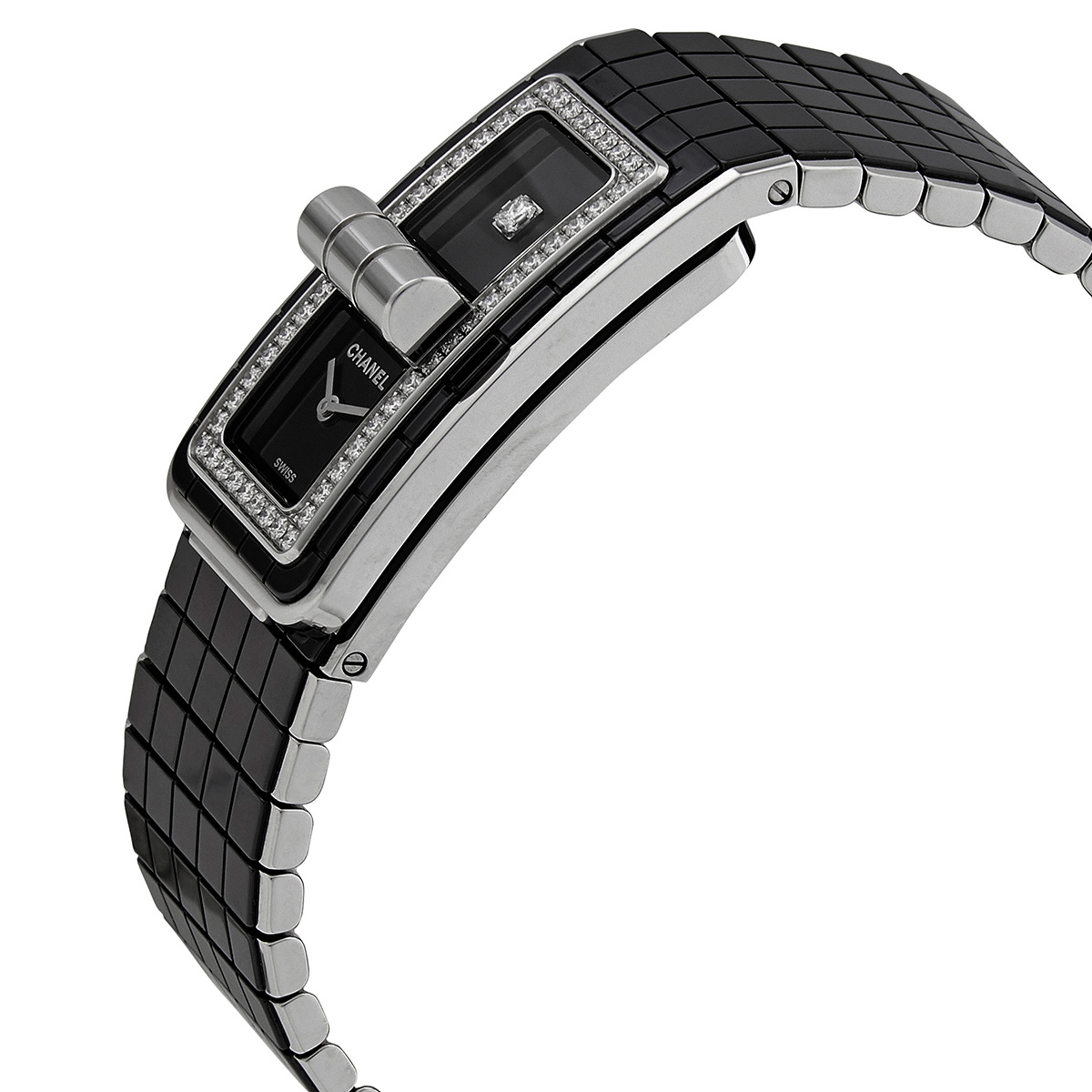 chanel code coco black diamond dial steel and ceramic ladies watch h5148 chanel code coco black diamond dial steel and ceramic ladies watch h5148
