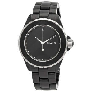 Home chanel j12 automatic black dial ladies watch h5581
