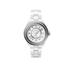 chanel j12 automatic diamond white dial ladies watch h7189