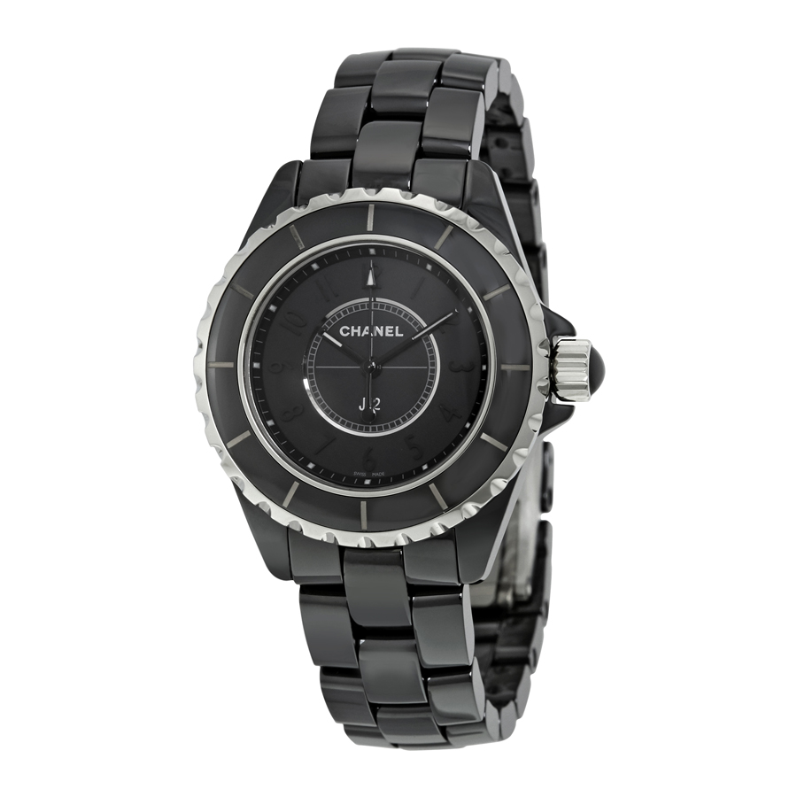 chanel j12 black dial black ceramic ladies watch h3828 chanel j12 black dial black ceramic ladies watch h3828