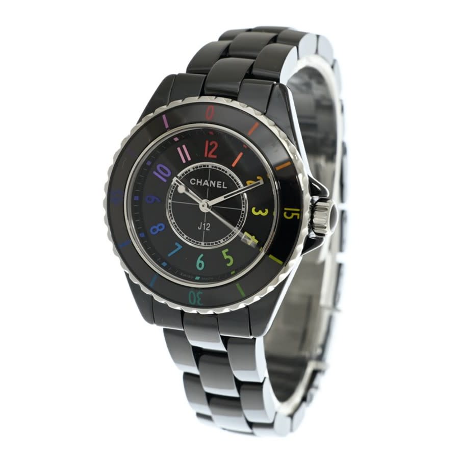 chanel j12 electro quartz black dial ladies watch h7121 chanel j12 electro quartz black dial ladies watch h7121