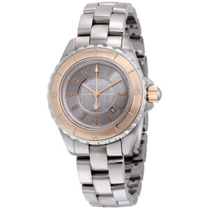 Home chanel j12 grey dial titanium ceramic automatic ladies watch h4197