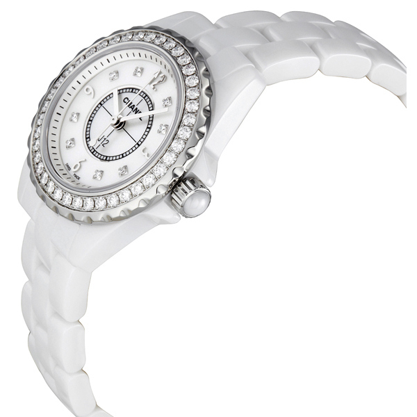 chanel j12 mother of pearl white ceramic ladies watch h2572 chanel j12 mother of pearl white ceramic ladies watch h2572