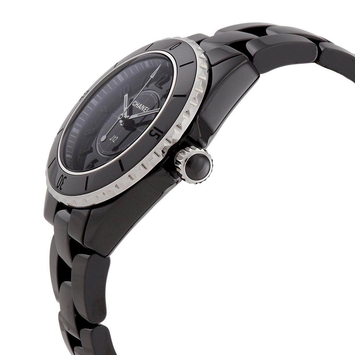 chanel j12 phantom quartz black dial ladies watch h6346 chanel j12 phantom quartz black dial ladies watch h6346