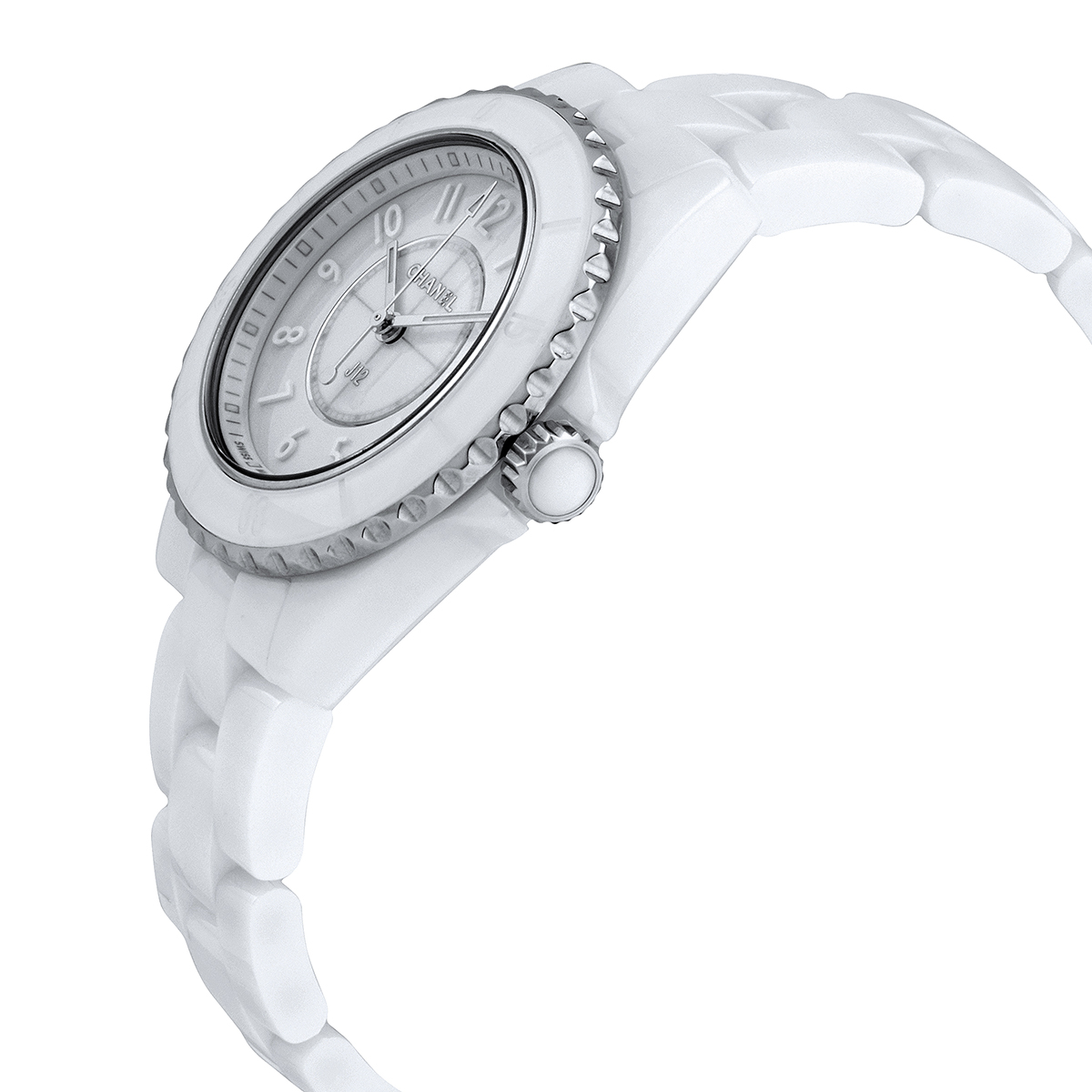 chanel j12 phantom white dial ladies watch h6345 chanel j12 phantom white dial ladies watch h6345