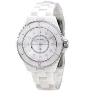 chanel j12 quartz diamond white dial ladies watch h5703