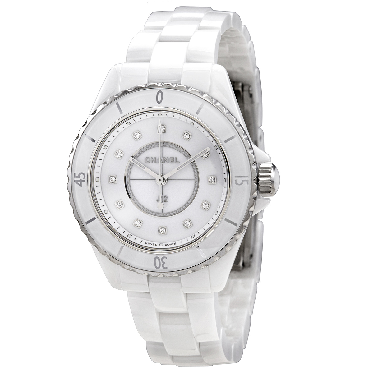 chanel j12 quartz diamond white dial ladies watch h5703 chanel j12 quartz diamond white dial ladies watch h5703