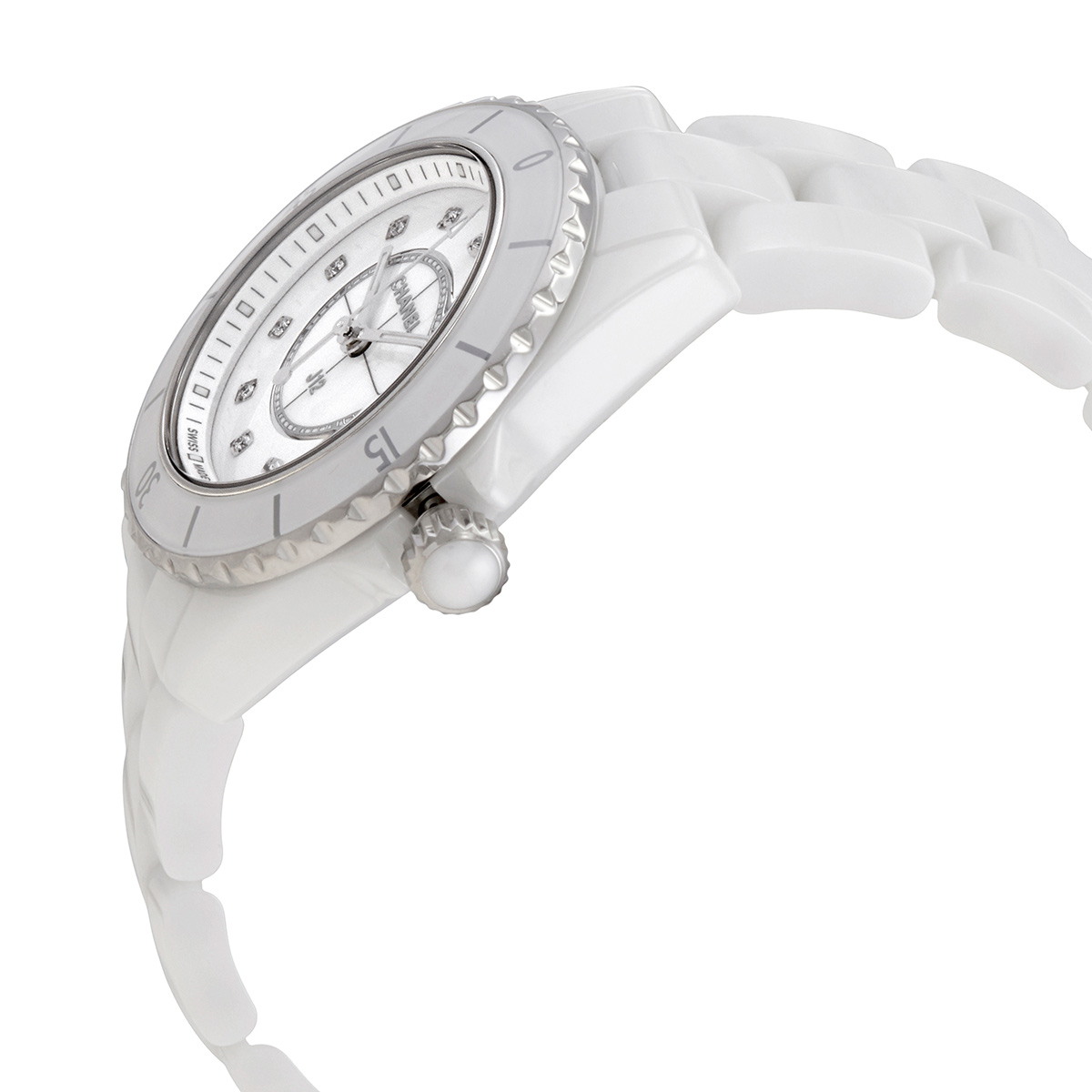 chanel j12 quartz diamond white dial ladies watch h5703 chanel j12 quartz diamond white dial ladies watch h5703