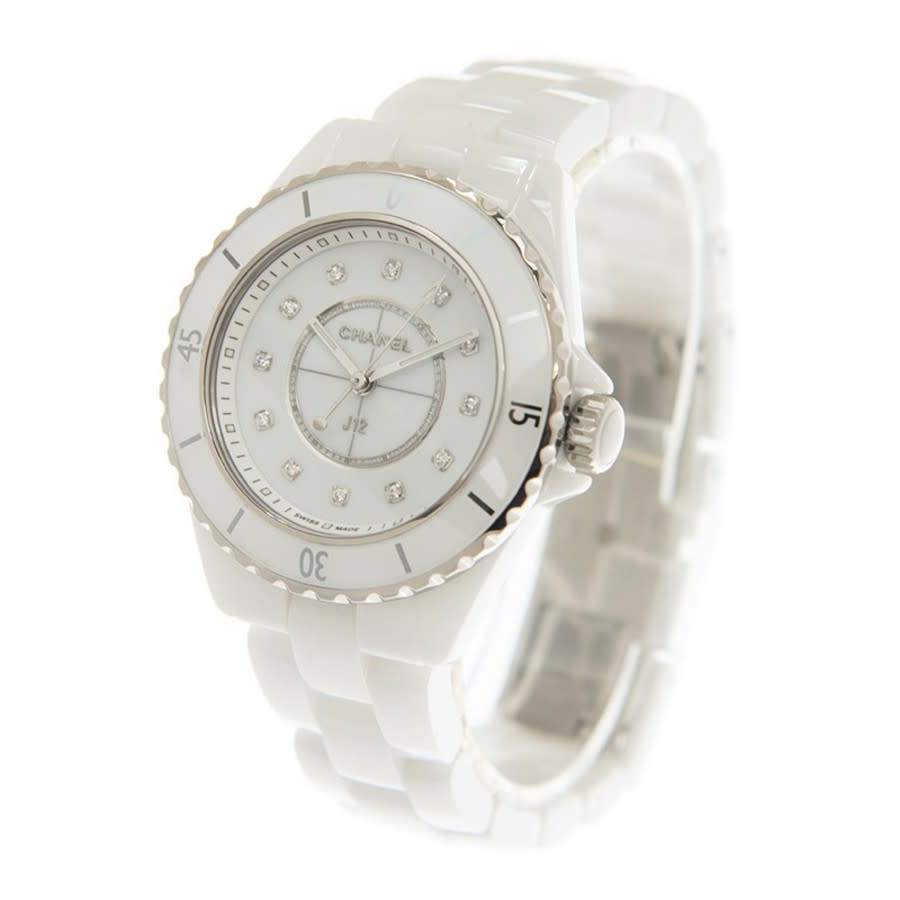 chanel j12 quartz diamond white dial ladies watch h5703 chanel j12 quartz diamond white dial ladies watch h5703