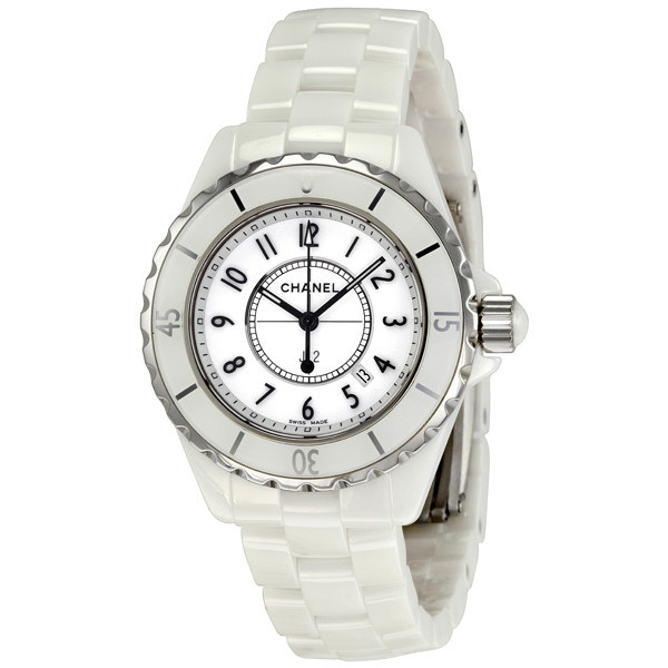 chanel j12 quartz white dial ladies watch h0968 chanel j12 quartz white dial ladies watch h0968