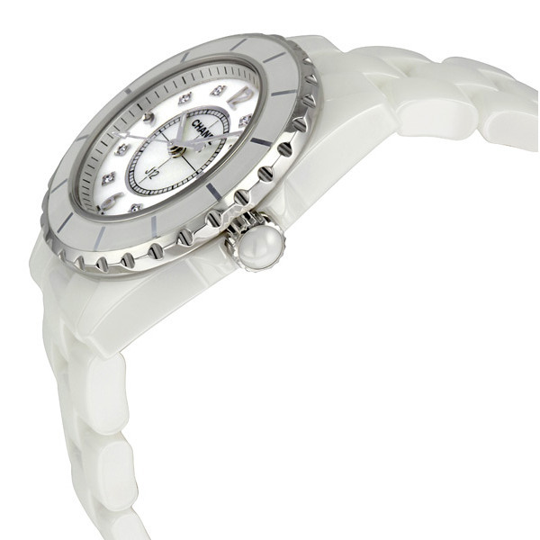 chanel j12 white ceramic diamonds quartz ladies watch h2422 chanel j12 white ceramic diamonds quartz ladies watch h2422