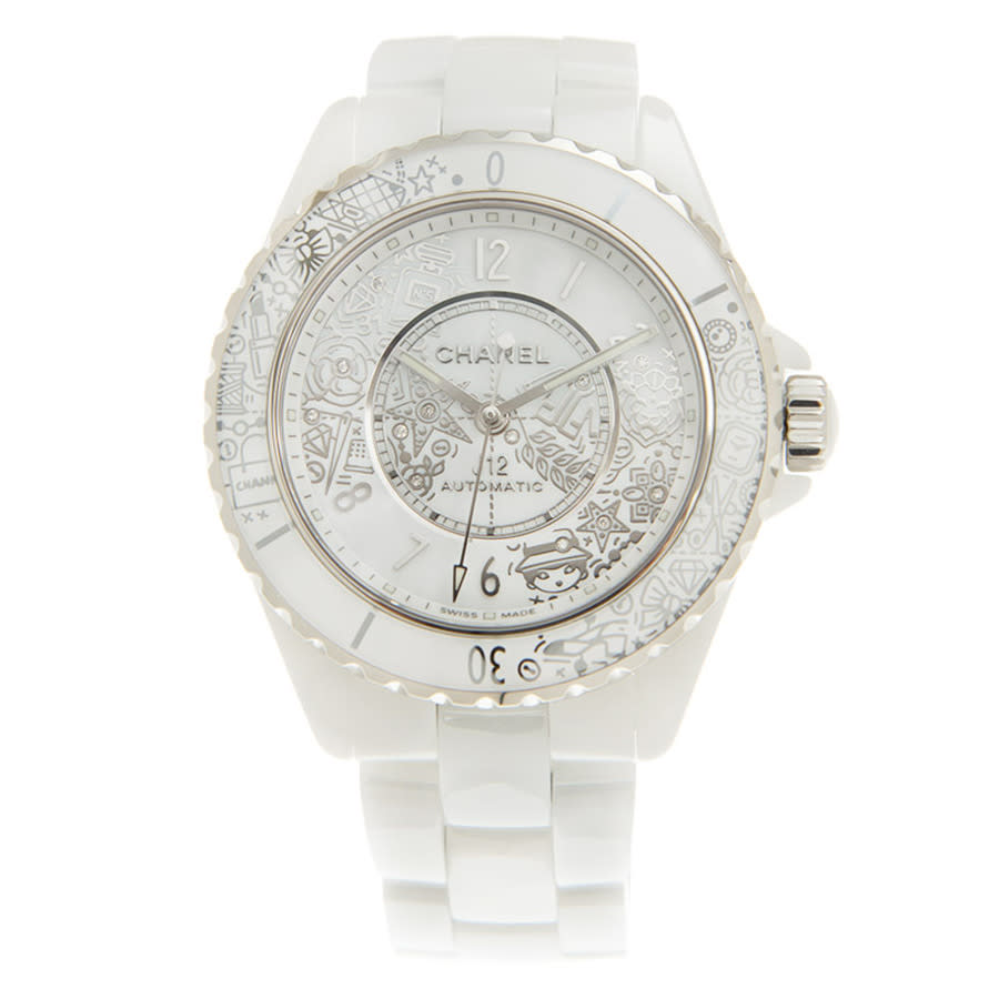 chanel j12 20 automatic white dial ladies watch h6476 chanel j12 20 automatic white dial ladies watch h6476