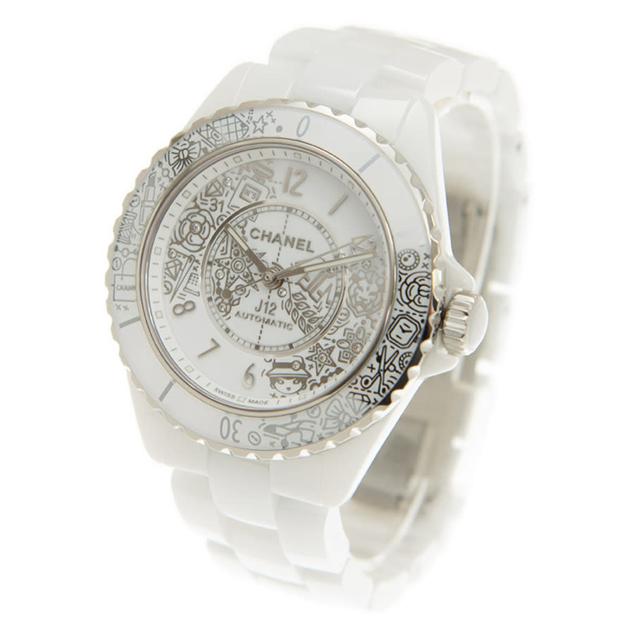 chanel j12 20 automatic white dial ladies watch h6476 chanel j12 20 automatic white dial ladies watch h6476