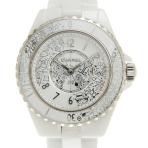 chanel j12 20 quartz diamond white dial ladies watch h6477