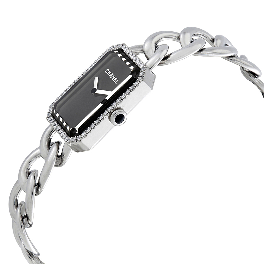 chanel premiere black dial stainless steel diamond ladies watch h3254 chanel premiere black dial stainless steel diamond ladies watch h3254