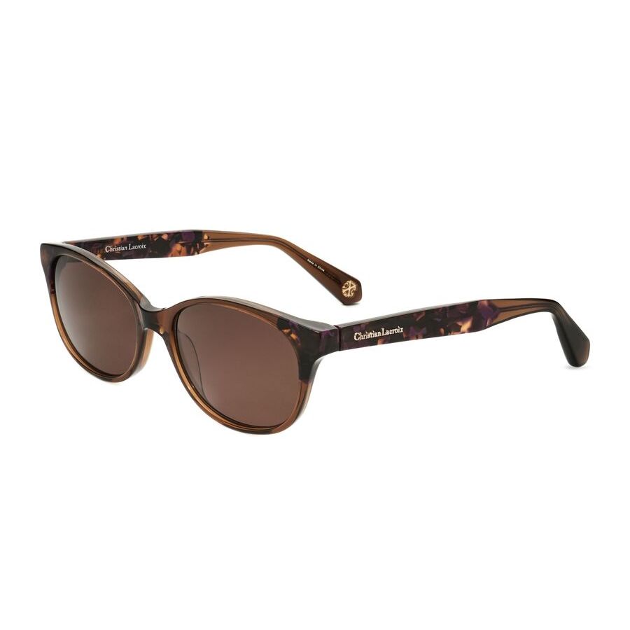 christian lacroix ladies brown round sunglasses cls1063 christian lacroix ladies brown round sunglasses cls1063