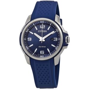 Home citizen ar blue dial blue polyurethane eco drive men's watch aw1158 05l