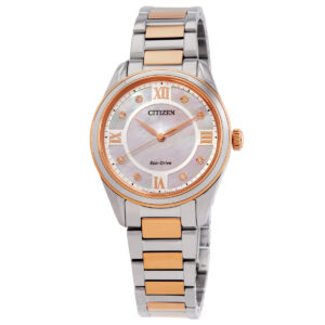 Home citizen arezzo eco drive white dial ladies watch em0876 51d