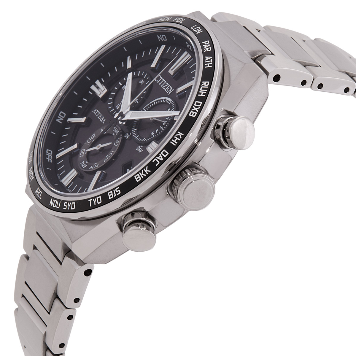 citizen attesa perpetual alarm world time chronograph black dial men's watch cb5966 69e citizen attesa perpetual alarm world time chronograph black dial men's watch cb5966 69e