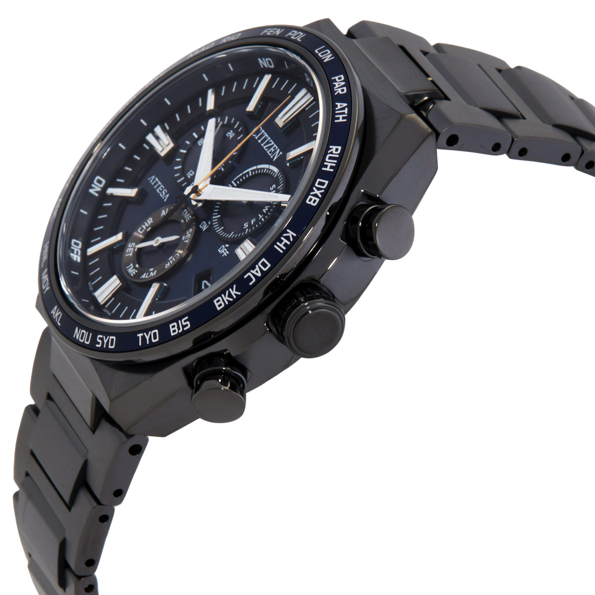 citizen attesa perpetual alarm world time chronograph blue dial men's watch cb5967 66l citizen attesa perpetual alarm world time chronograph blue dial men's watch cb5967 66l