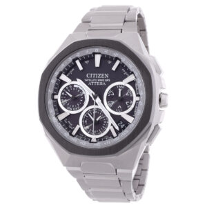 citizen attesa perpetual alarm world time grey dial men's watch cc4104 53e