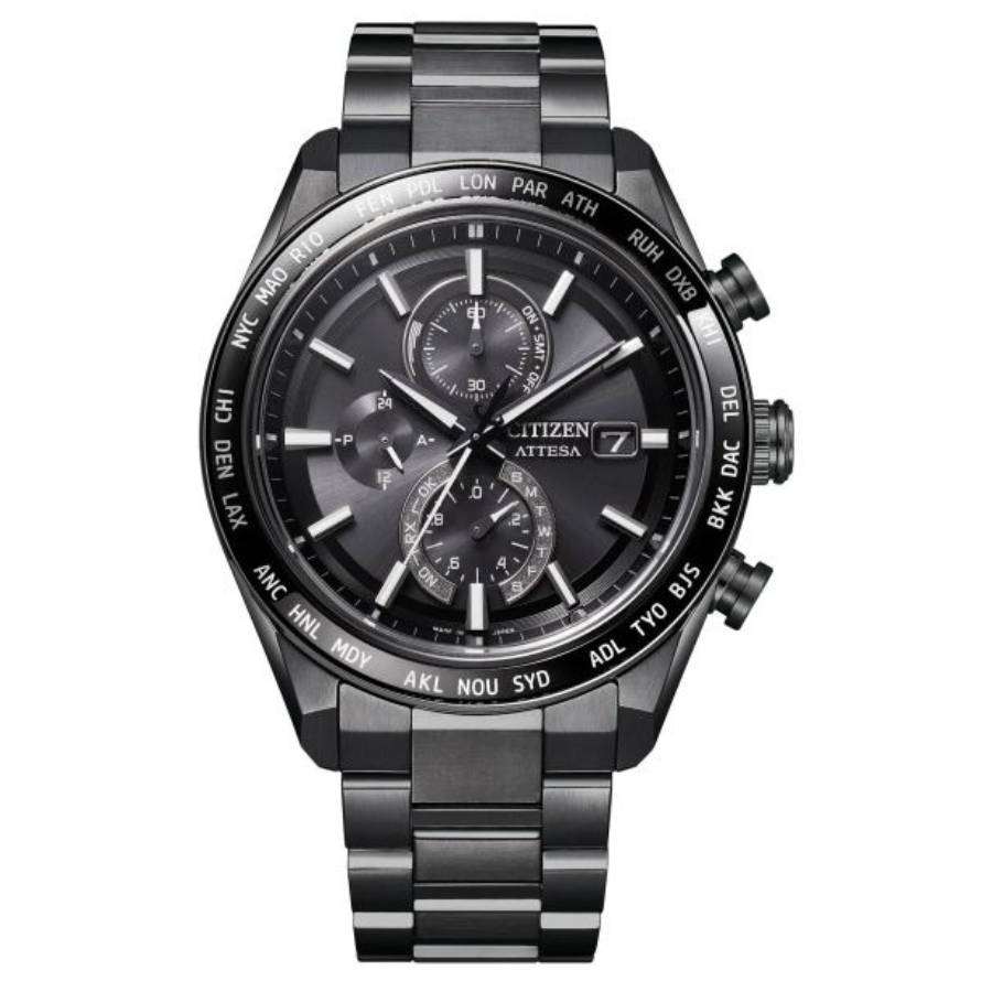 citizen attesa perpetual chronograph black dial men's watch at8294 59e citizen attesa perpetual chronograph black dial men's watch at8294 59e